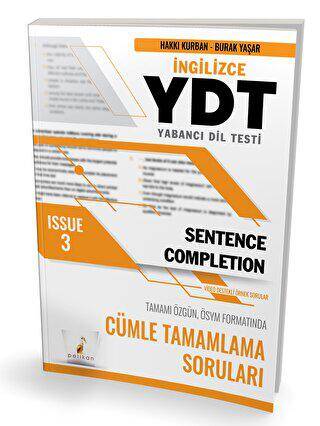 YDT İngilizce Sentence Completion Issue 3 - 1