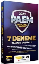 Yediiklim 2023 PAEM ve Misyon Koruma 7 Deneme Çözümlü - Yediiklim Yayınları