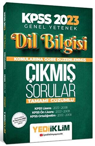 2023 KPSS Dil Bilgisi Konularına Göre Tamamı Çözümlü Çıkmış Sorular - 1
