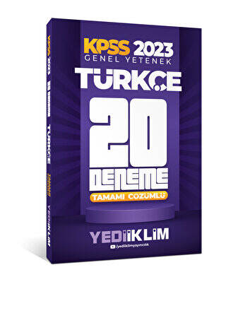 2023 KPSS Genel Yetenek Türkçe Tamamı Çözümlü 20 Deneme - 1