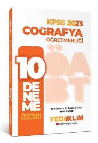 2023 ÖABT Coğrafya Öğretmenliği Tamamı Çözümlü 10 Deneme - 1