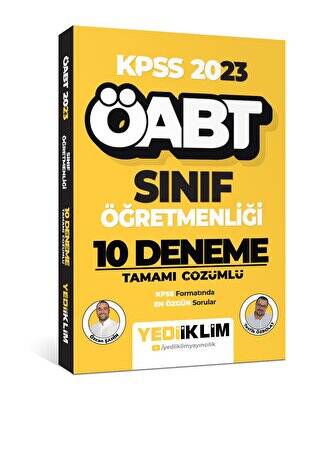 2023 ÖABT Sınıf Öğretmenliği 10 Deneme Tamamı Çözümlü - 1