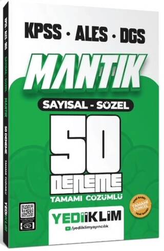 2025 KPSS - ALES - DGS Mantık Sayısal Sözel Tamamı Çözümlü 50 Deneme - 1