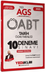 Yediiklim Yayınları 2025 MEB AGS ÖABT Tarih Öğretmenliği Tamamı Çözümlü 10 Deneme Sınavı - 1