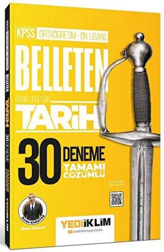KPSS Ortaöğretim Ön Lisans Genel Kültür Belleten Tarih Tamamı Çözümlü 30 Deneme - 1