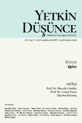 Yetkin Düşünce Dergisi Yıl: 8 Sayı 31 - Temmuz, Ağustos, Eylül 2025 - Yetkin Düşünce Dergisi