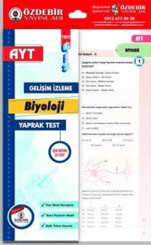 YKS AYT Biyoloji Yaprak Test - 1