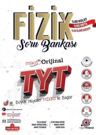 YKS TYT Fizik Mikro Orijinal Soru Bankası Çözümlü - 1