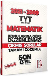 YKS TYT Matematik Son 13 Yıl Konularına Göre Çıkmış Sorular 2021-2009 - 1
