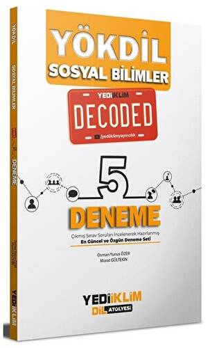 YÖKDİL Sosyal Bilimler Decoded 5 Deneme - 1