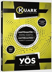 YÖS Matematik 1 Konu Özetli - Kuark Yayınları
