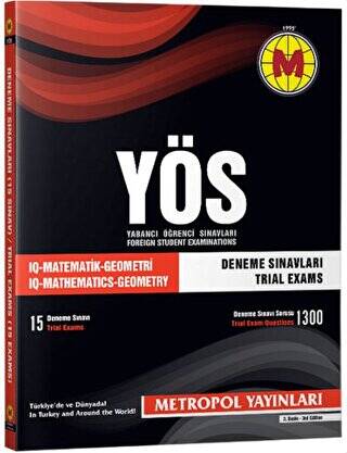 YÖS Matematik Geometri IQ 15 Deneme Sınavları - 1