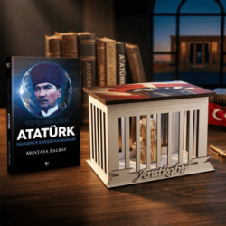 Yüzyılların Lideri Atatürk ve Atatürk Büstlü Ahşap Anıtkabir Işıklı Maket - Halk Kitabevi