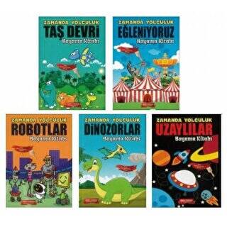 Zamanda Yolculuk Boyama Kitapları - 5 Kitap - 1