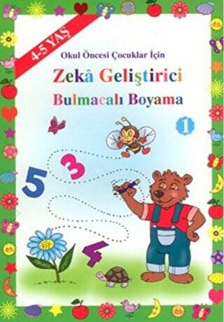 Zeka ve Dikkat Geliştirici Bulmacalı Boyama 1 4-5 Yaş - 1