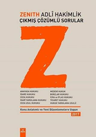 Zenith Adli Hakimlik Çıkmış Çözümlü Sorular - 1